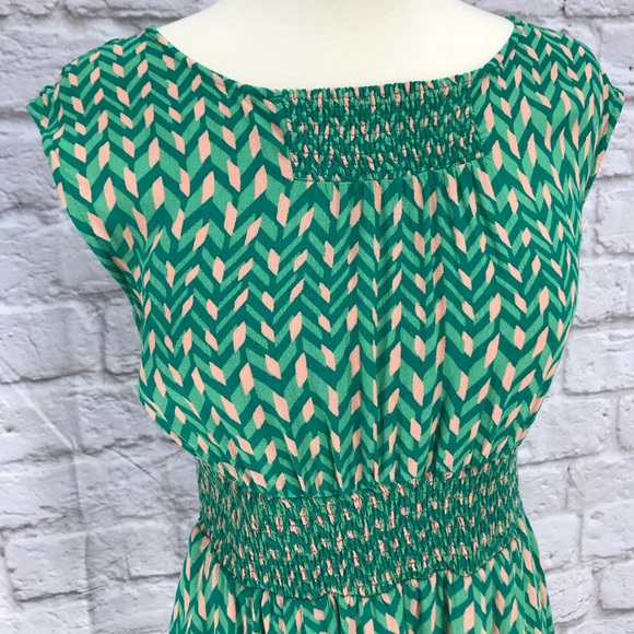 •Maeve• Evaline Printed Dress Green Anthropologie - Picture 3 of 5